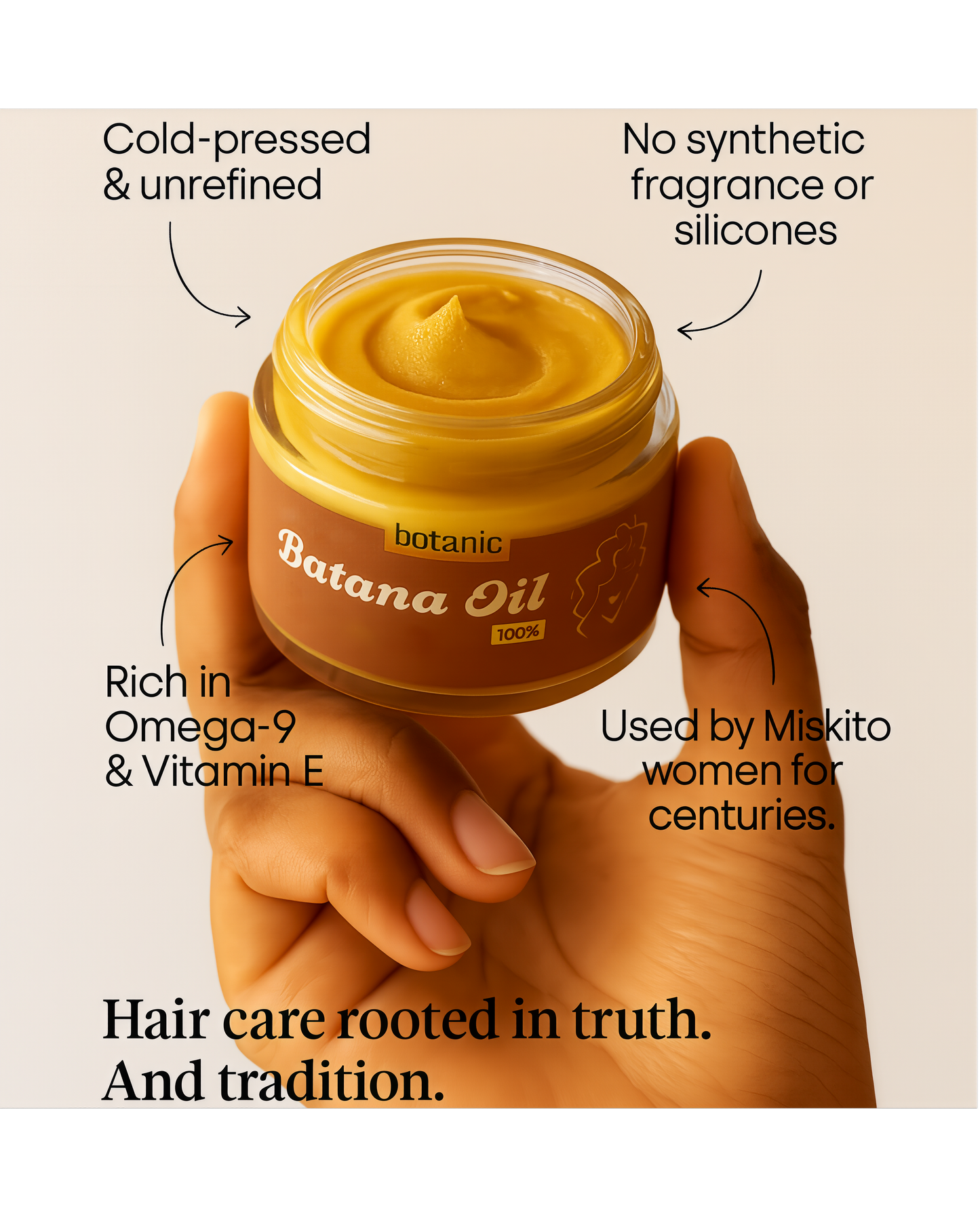 Batana Oil for Hair Growth, Botana Oil Hair Growth, 100% Honduras from Honduras, Raw Batana Paste Hair Mask, Prevents Hair Loss, Enhances Thickness for All Hair (1pcs)